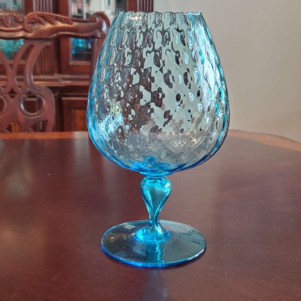 Footed Glass Vase
